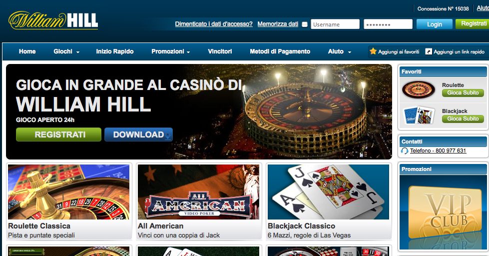 Sito William Hill Legale